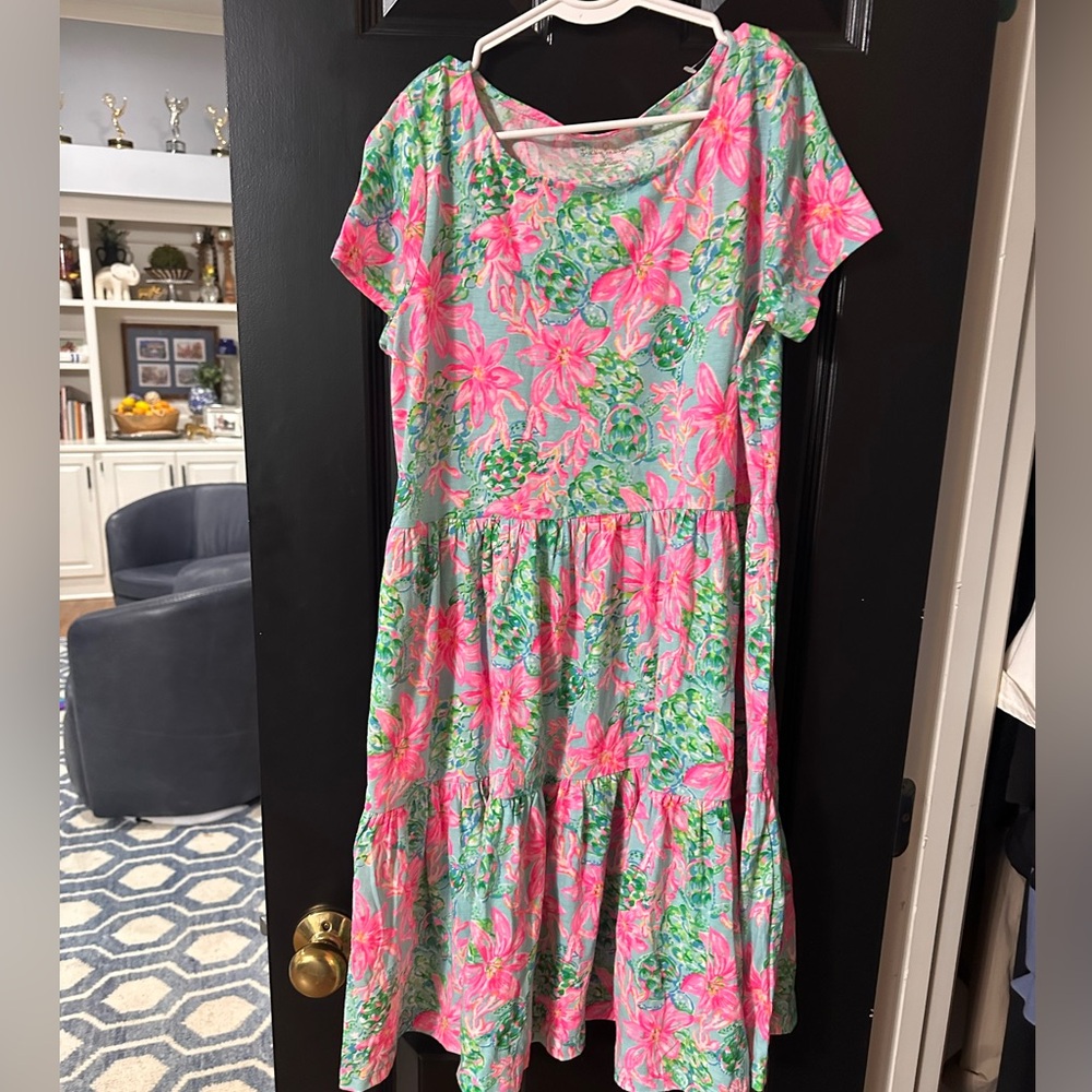 Lilly Pulitzer Geanna Swing Dress Size XSmall NWT In Surf Blue So She’ll